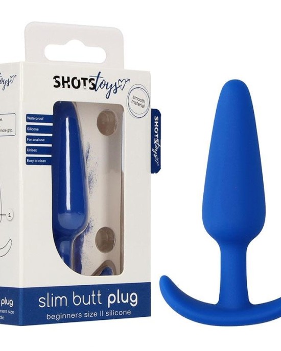 Shots Slim - Blue 8.3cm Butt Plug