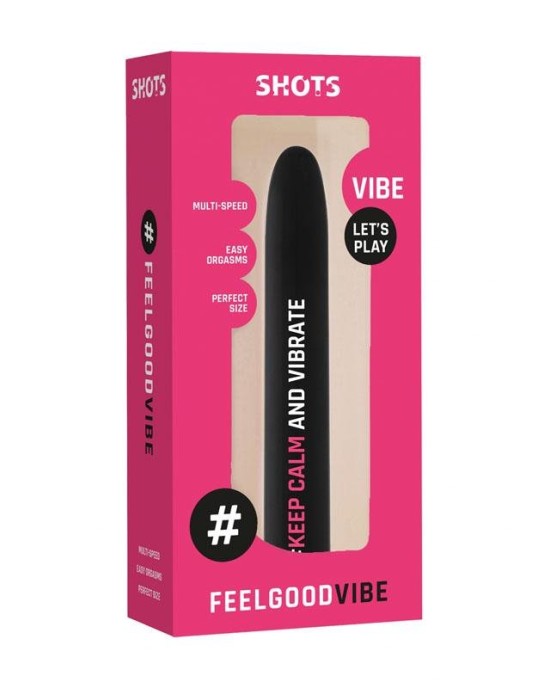 Feelgood #KeepCalmAndVibrate - Black Vibrator