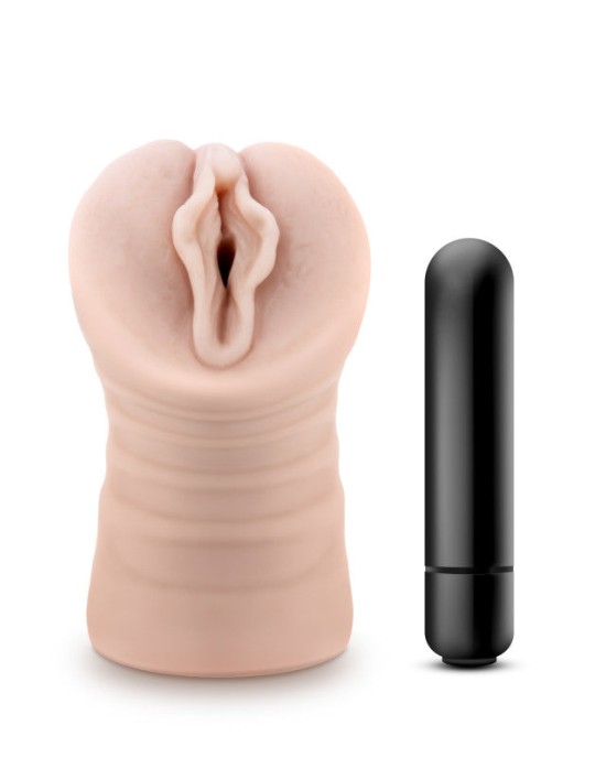 M for Men Ashley - Flesh Vibrating Vagina Stroker