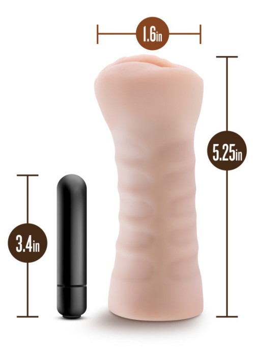 M for Men Ashley - Flesh Vibrating Vagina Stroker