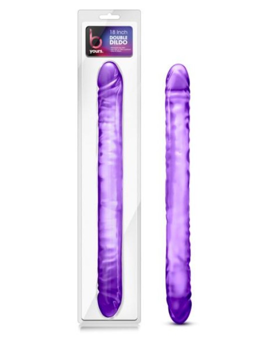 B Yours - 18 Inch Double Dildo - Purple Dong