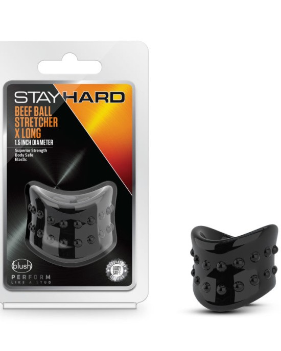 Stay Hard Beef Ball Stretcher X Long - Black