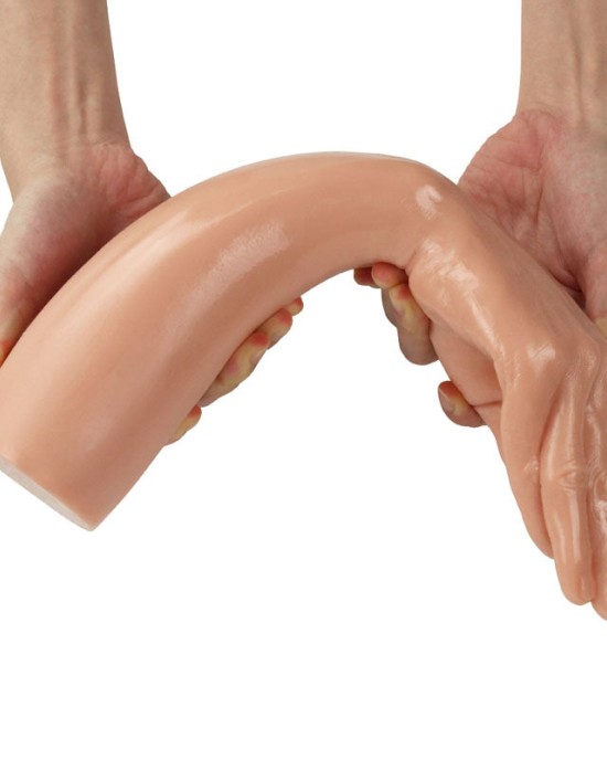 King 13.5 Inch Realistic Magic Hand - Flesh Dildo