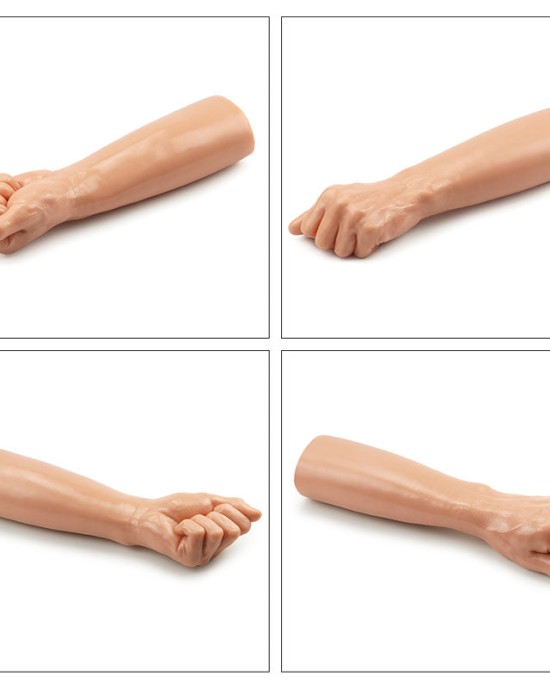 King Sized 12 Inch Realistic Bitch Fist - Flesh Dildo