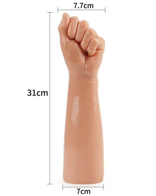 King Sized 12 Inch Realistic Bitch Fist - Flesh Dildo