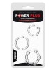 Power Plus Triple Beaded Clear Cock Rings - Set of 3