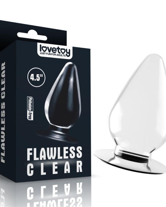 Flawless Clear Anal Butt Plug 4.5 Inch