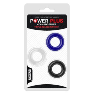 Power Plus Triple Donut Rings - Set of 3