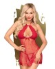 Penthouse LIBIDO BOOST - Red Point D'Esprit Babydoll - L/XL