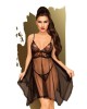 Penthouse NAUGHTY DOLL - Black Lace Babydoll - L/XL