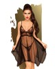 Penthouse NAUGHTY DOLL - Black Lace Babydoll - L/XL