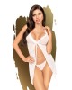 Penthouse AFTER SUNSET - White Ruffle Babydoll - L/XL