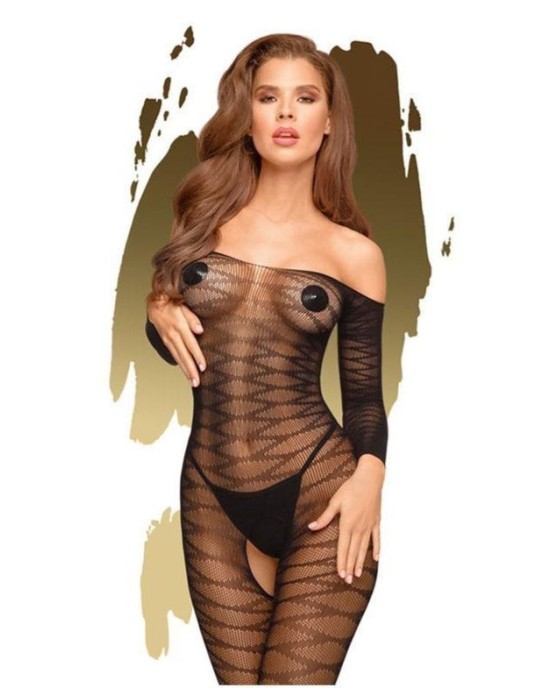 Penthouse DREAMY DIVA - Black Sheer Bodystocking - XL