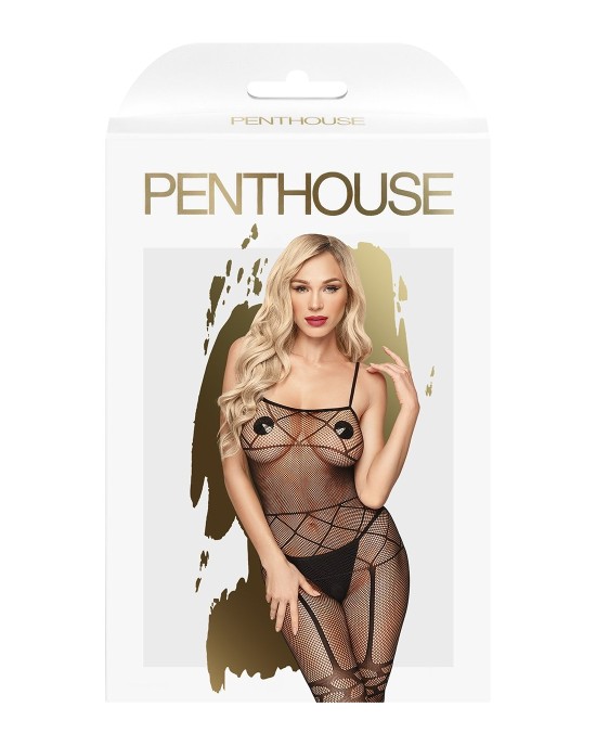 Penthouse FIRECRACKER - Black Crotchless Bodystocking  - S/L