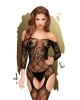 Penthouse TOP-NOTCH - Black Long Sleeved Bodystocking - XL