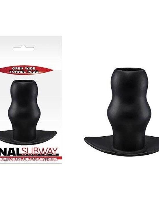 Anal Subway - Black 7.6 cm (3'') Hollow Butt Plug