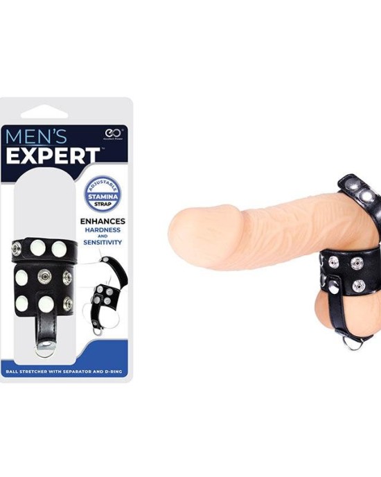 Mens Expert Ball Stretcher with Separator & D-Ring