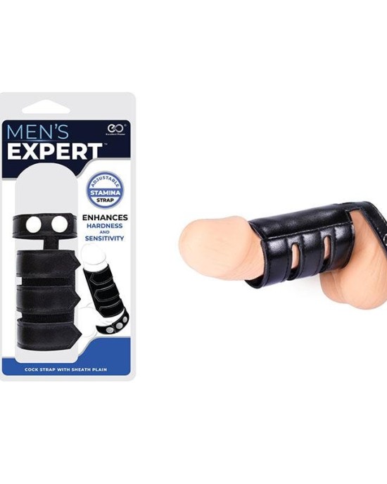 Mens Expert Cock Strap with Sheath Plain