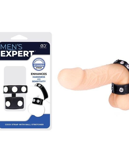 Mens Expert Cock Strap with Ball Stretcher