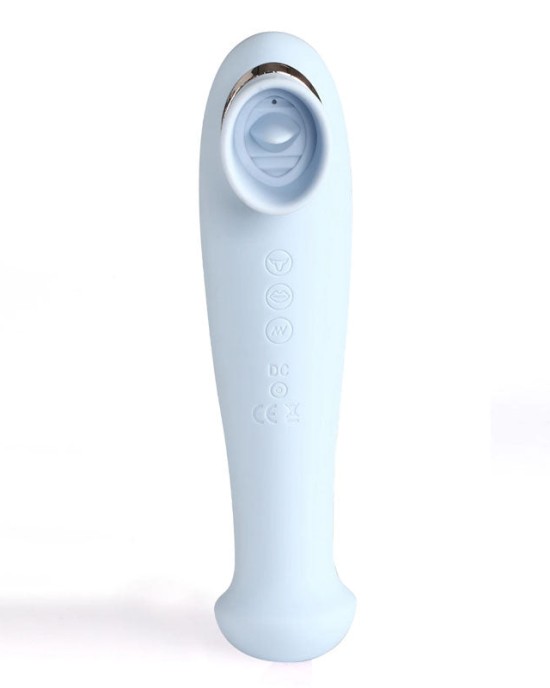 Maia DESTINY 3-in-1 Tongue Flickering Stimulator with Suction - Blue