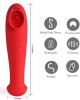 Maia DESTINY 3-in-1 Tongue Flickering Stimulator with Suction - Red