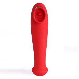 Maia DESTINY 3-in-1 Tongue Flickering Stimulator with Suction - Red