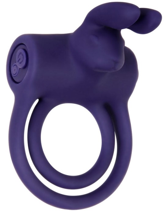 Adam & Eve Rabbit Vibrating Cock & Balls Ring - Blue