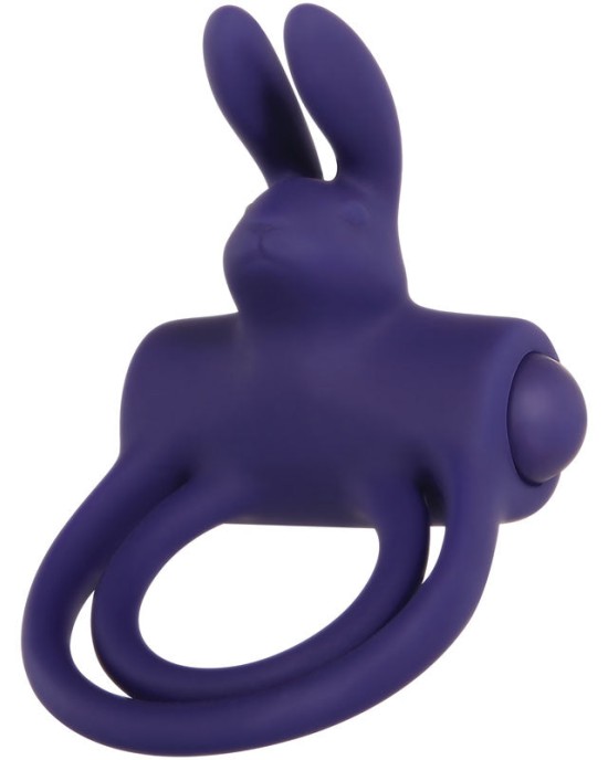 Adam & Eve Rabbit Vibrating Cock & Balls Ring - Blue