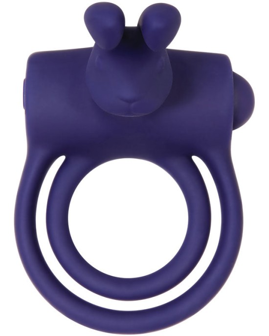 Adam & Eve Rabbit Vibrating Cock & Balls Ring - Blue