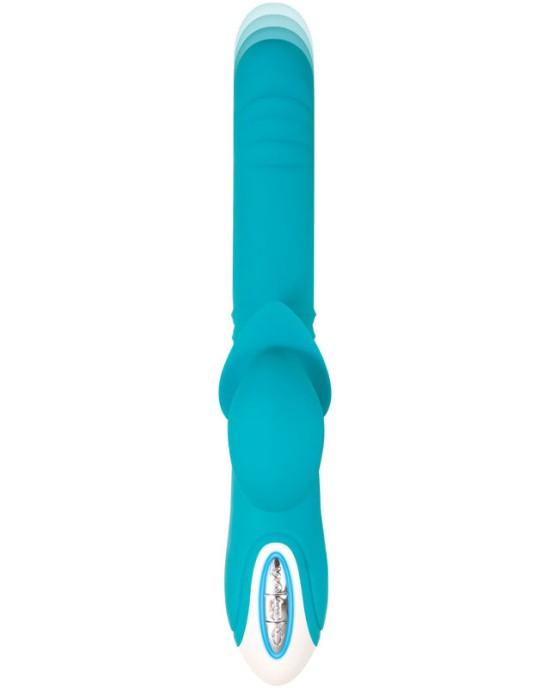 Evolved The Show Stopper Thrusting Rabbit Vibrator - Teal