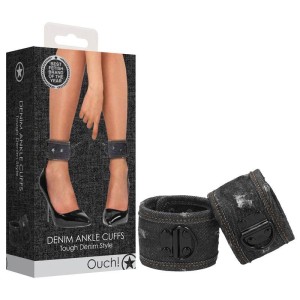 Ouch! Denim Ankle Cuffs - Black