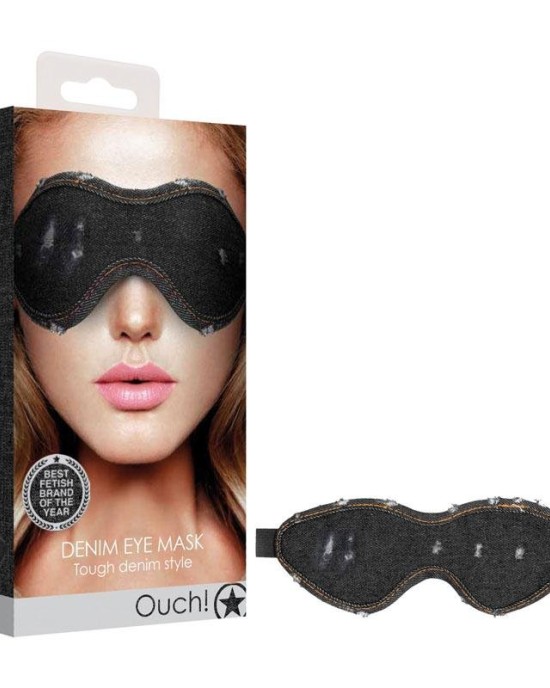 Ouch! Denim Eye Mask - Black