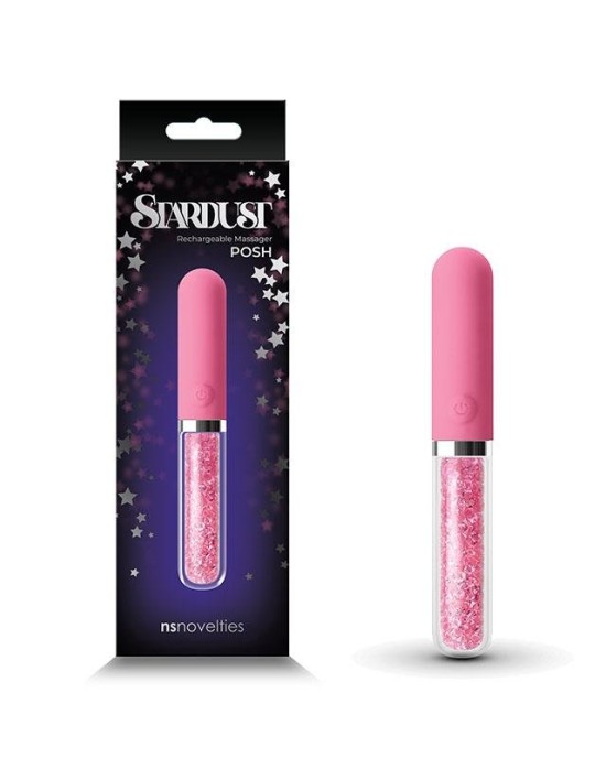 Stardust - Posh - Pink Glass Vibrator