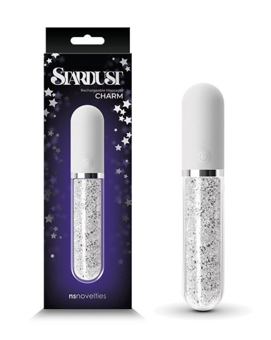 Stardust - Charm - White Glass Vibrator