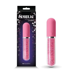 Stardust - Charm - Pink Glass Vibrator