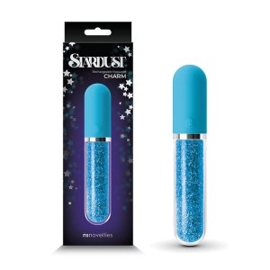 Stardust - Charm - Blue Glass Vibrator