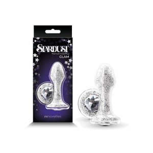 Stardust - Glam - White 9.5 cm Glass Butt Plug