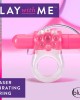 Play With Me Teaser Vibrating C-Ring - Clear/Pink