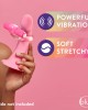 Play With Me Delight Vibrating C-Ring - Clear/Pink