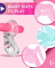 Play With Me Delight Vibrating C-Ring - Clear/Pink