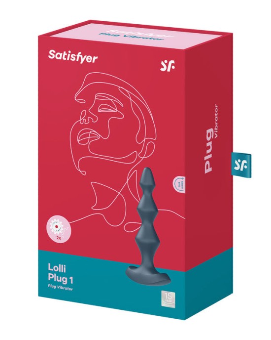 Satisfyer Lolli-Plug 1 - Dark Teal Vibrating Anal Beads