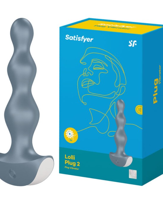 Satisfyer Lolli-Plug 2 - Gray Vibrating Anal Beads