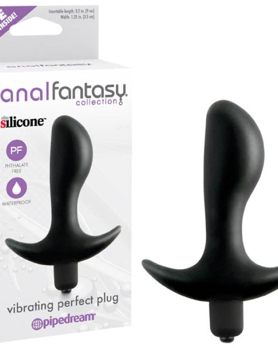 Anal Fantasy Collection Black Vibrating Perfect Butt Plug