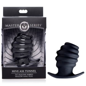 Master Series Hive Ass Tunnel - Black Medium Hollow Butt Plug