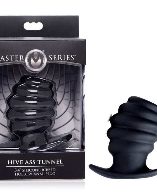 Master Series Hive Ass Tunnel - Black Medium Hollow Butt Plug