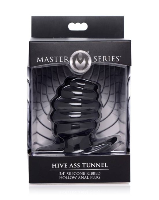 Master Series Hive Ass Tunnel - Black Medium Hollow Butt Plug