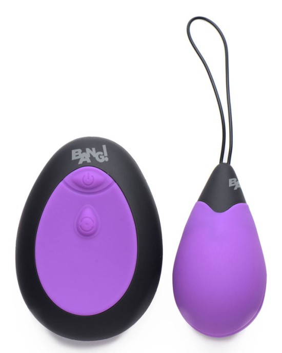 Bang! 10X Vibrating Egg with Wireless Remote - Purple Remote