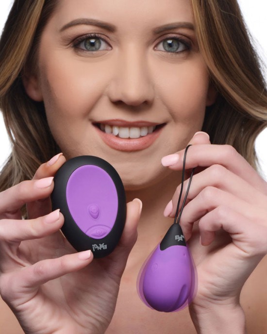 Bang! 10X Vibrating Egg with Wireless Remote - Purple Remote