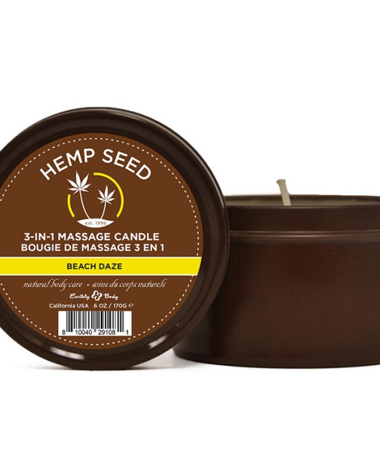 Hemp Seed 3-In-1 Massage Candle - Beach Daze 170g