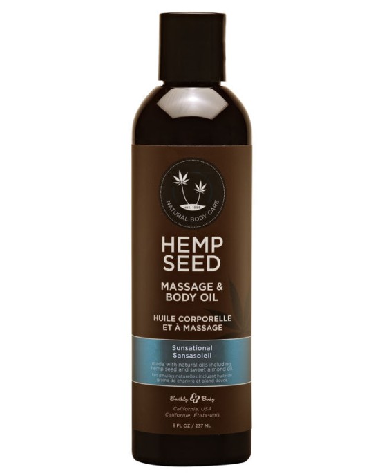 Hemp Seed Massage & Body Oil - Sunsational - 237ml